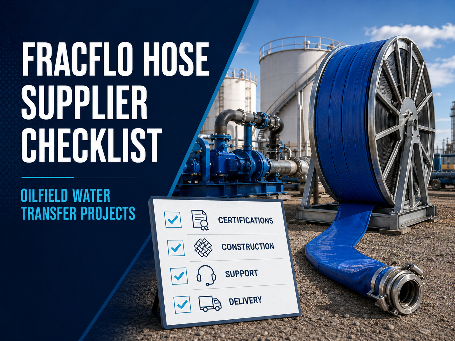 Liste de contrôle d'évaluation des fournisseurs de tuyaux Fracflo pour les projets de transfert d'eau de champs pétrolifères